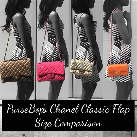 chanel classic flap sizes comparison|chanel classic flap size comparison.